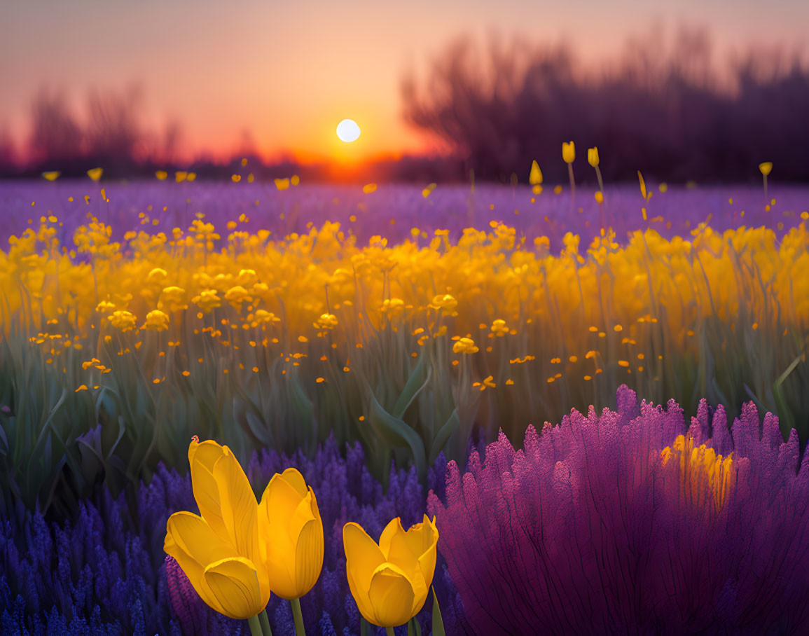 Field of Gold and Purple