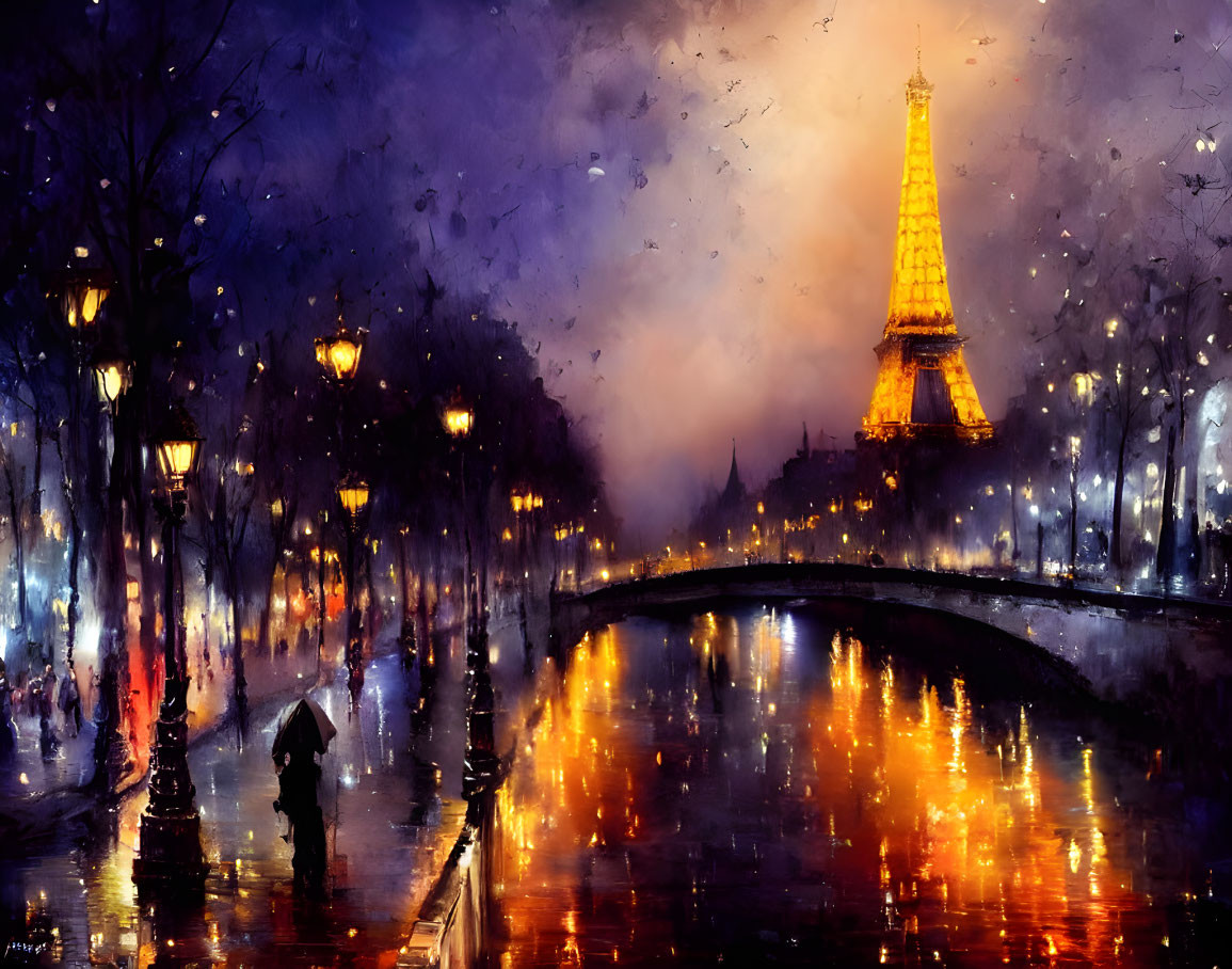 Paris Shinning at Nighttime