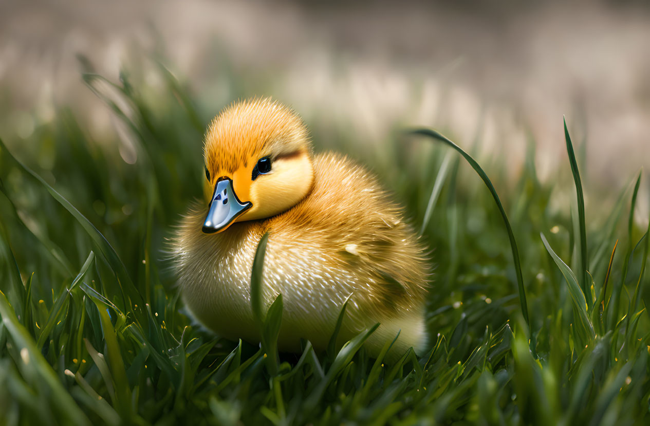 Duckling in the Grass