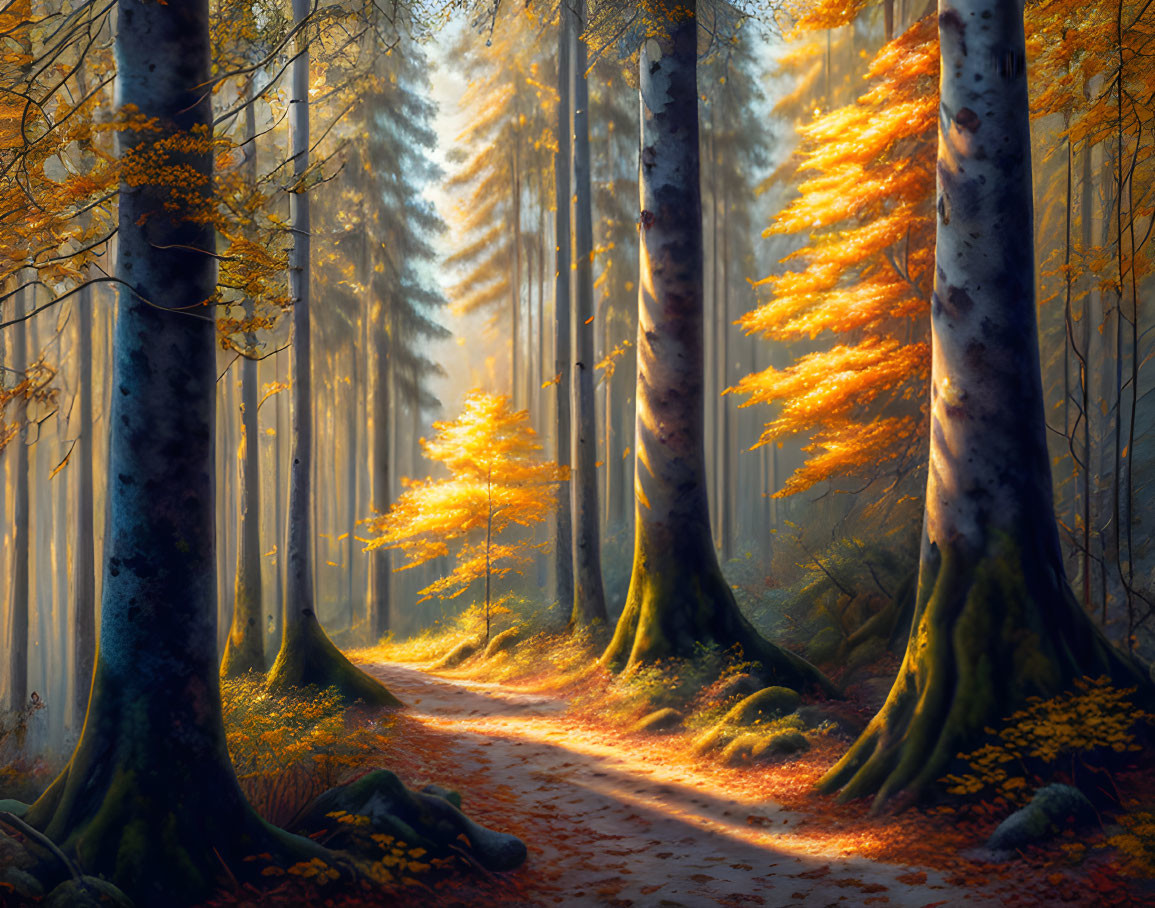 Autumn Forest Scene 