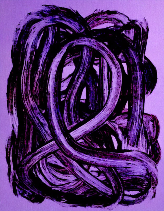 Purple Abstract Brush Strokes on Textured Background