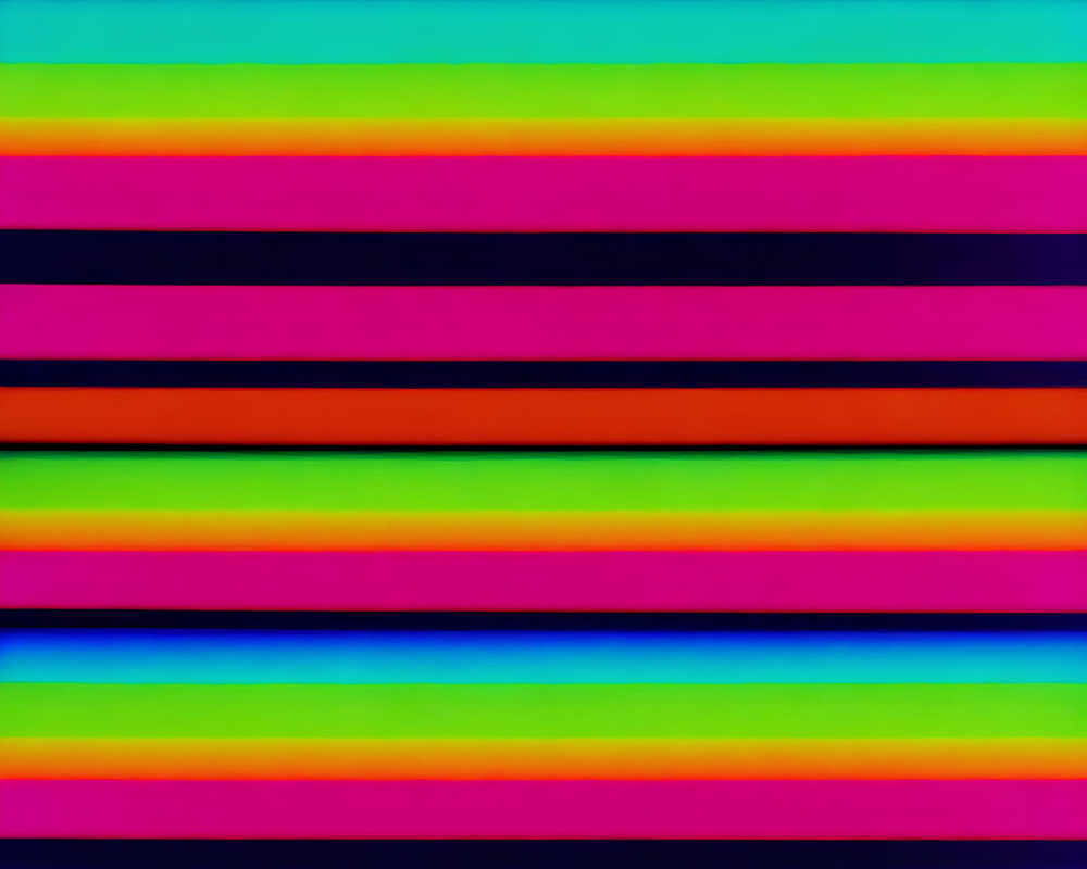 Colorful Horizontal Striped Rainbow Pattern