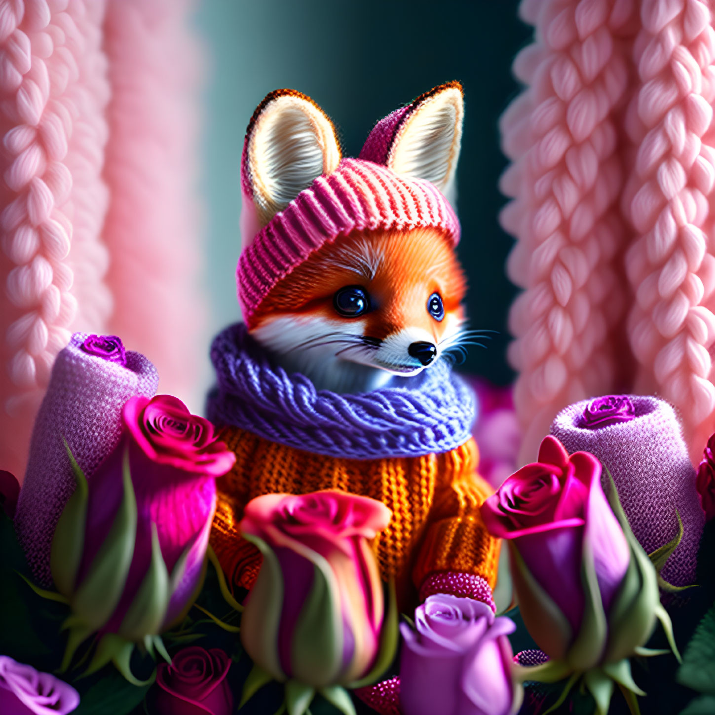 fox in a scarf