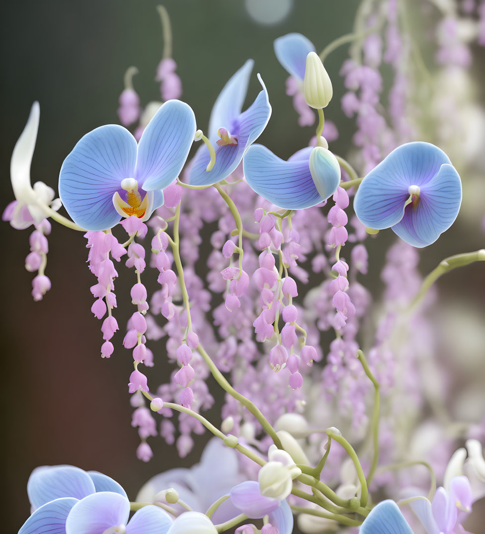 ai macro photography xenomorphic alien orchid
