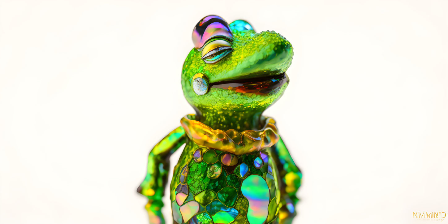 murrine glass kermit the frog figurine art
