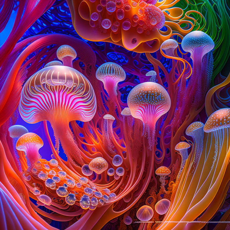 ai, biomorphic, jellyfish, mushroom, smooth, swirl