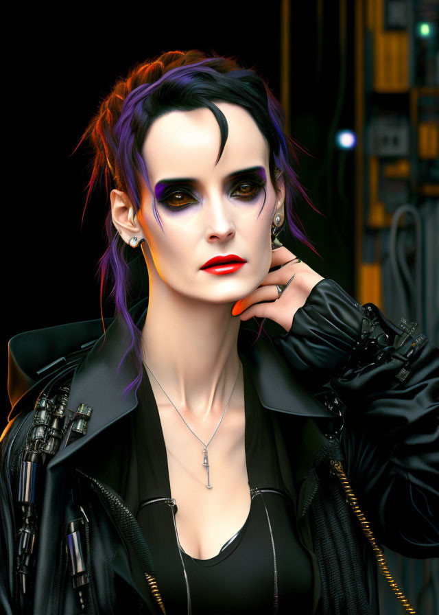 cyberpunk Winona Ryder, lous royo portrait