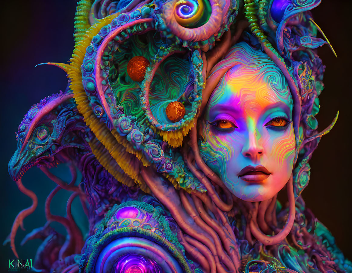 weird psychedelic fantasy alien monster dream