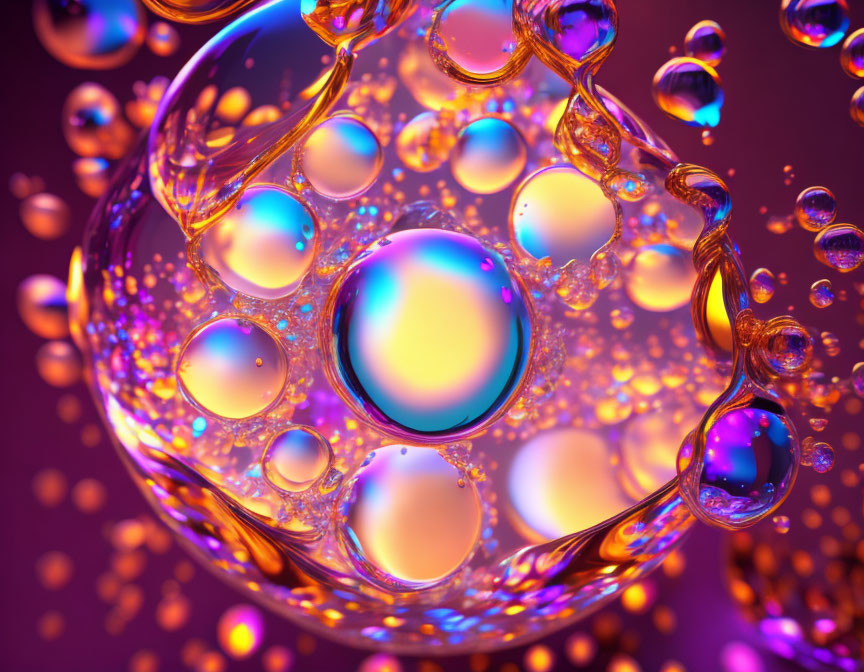 fluid abstract filled with glass bubbles