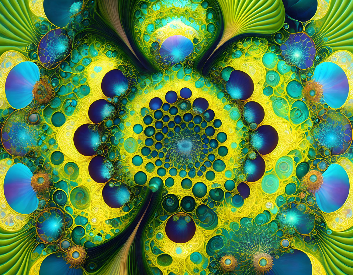 frenetic fractal radiating spiral bursts & splats