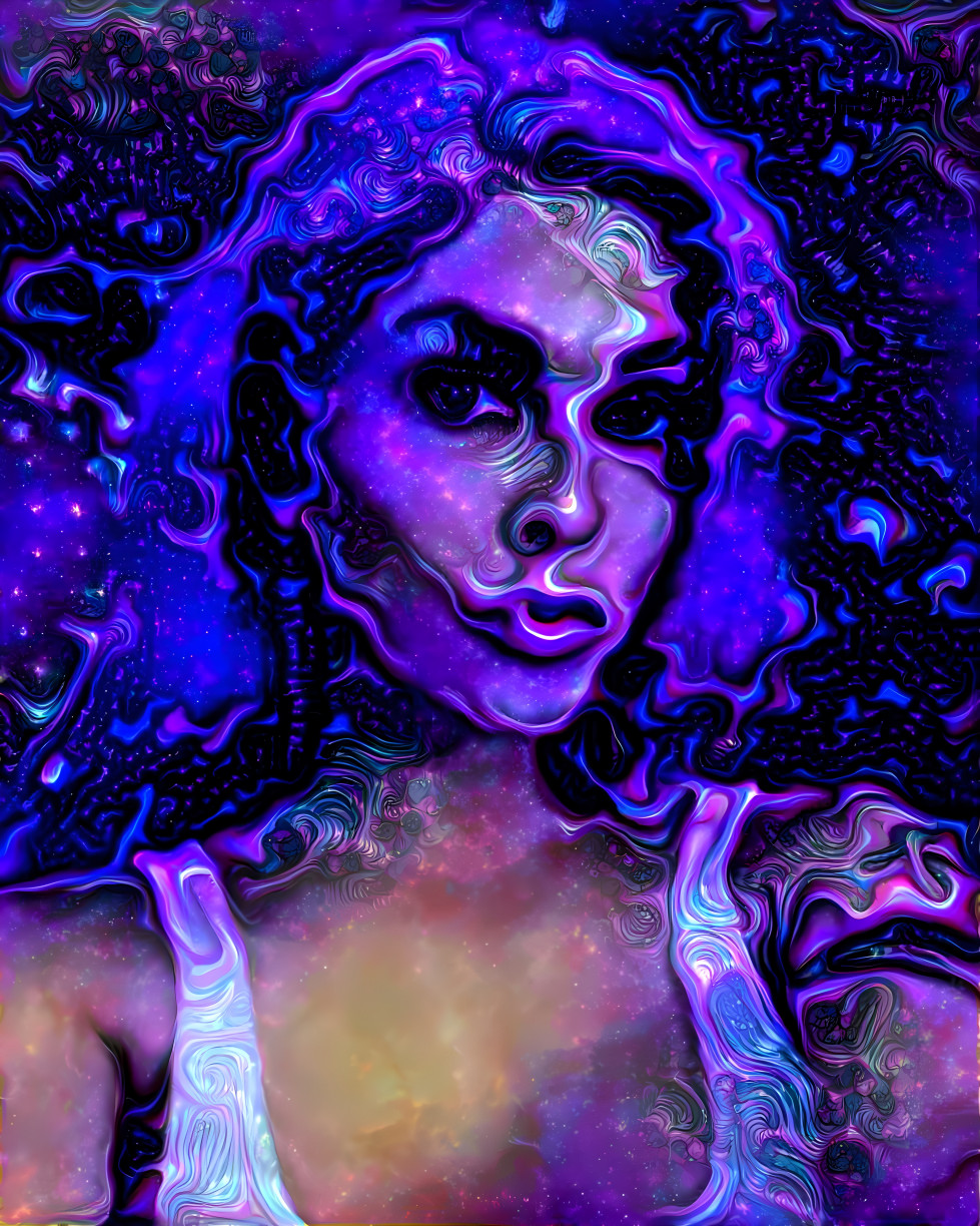 model, retextured purple psychadelic