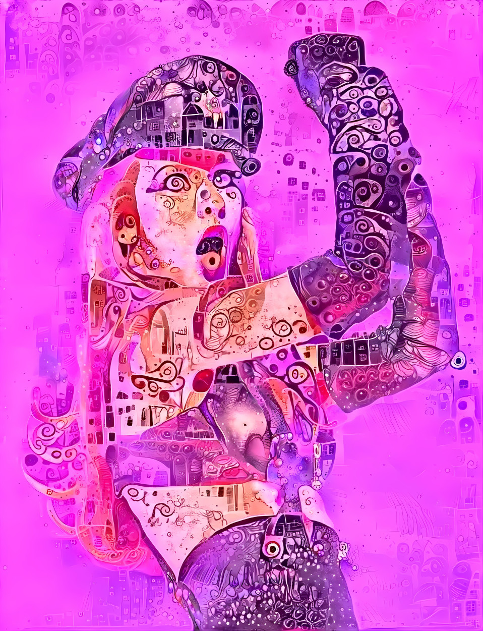 christina aguilera, pink art retexture