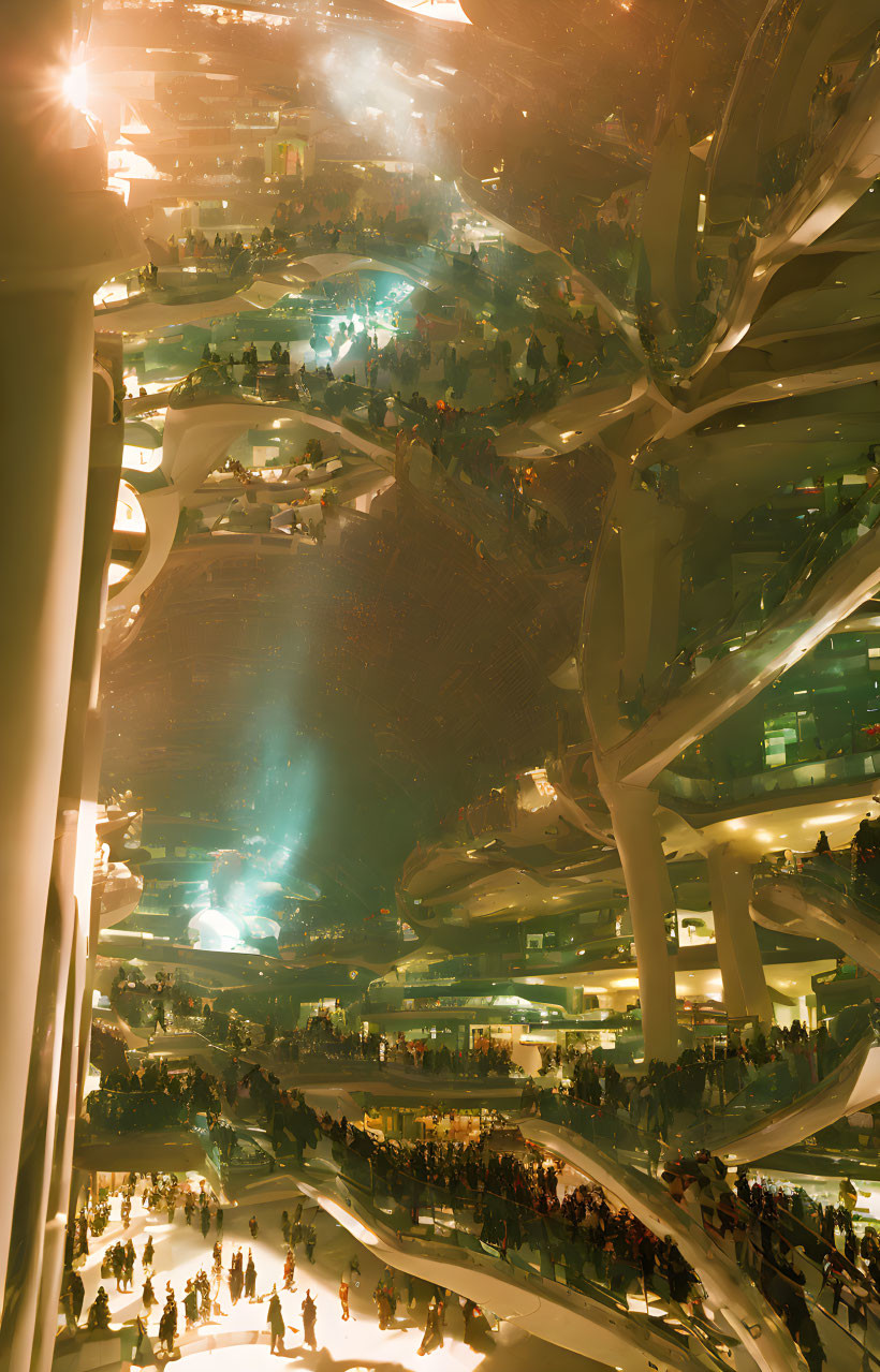 xtra-planetary multi-level alien shopping mall 3
