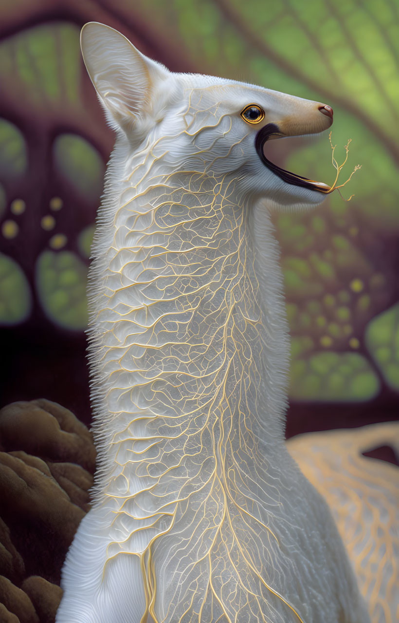 surreal organic llama nervous system art