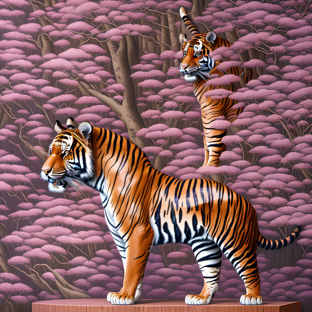ai, Japanese Woodcut Tiger, ZBrush, Kevin Sloan