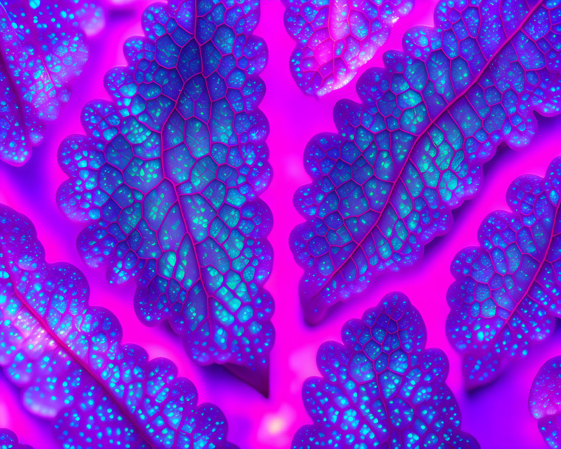 ai, translucent glowing purple indigo organic leaf