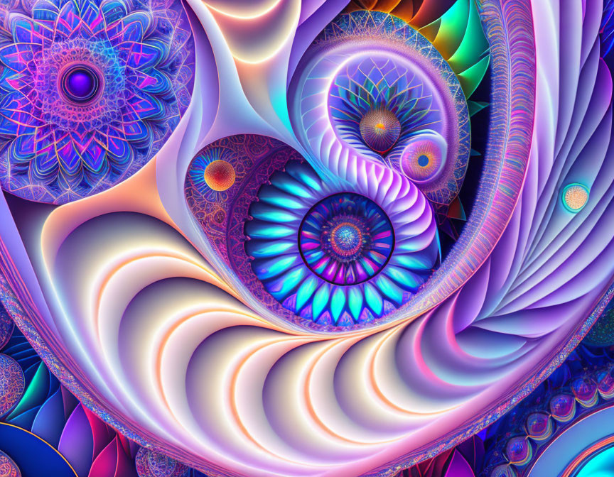 ai, sacred geometry, purple fractal