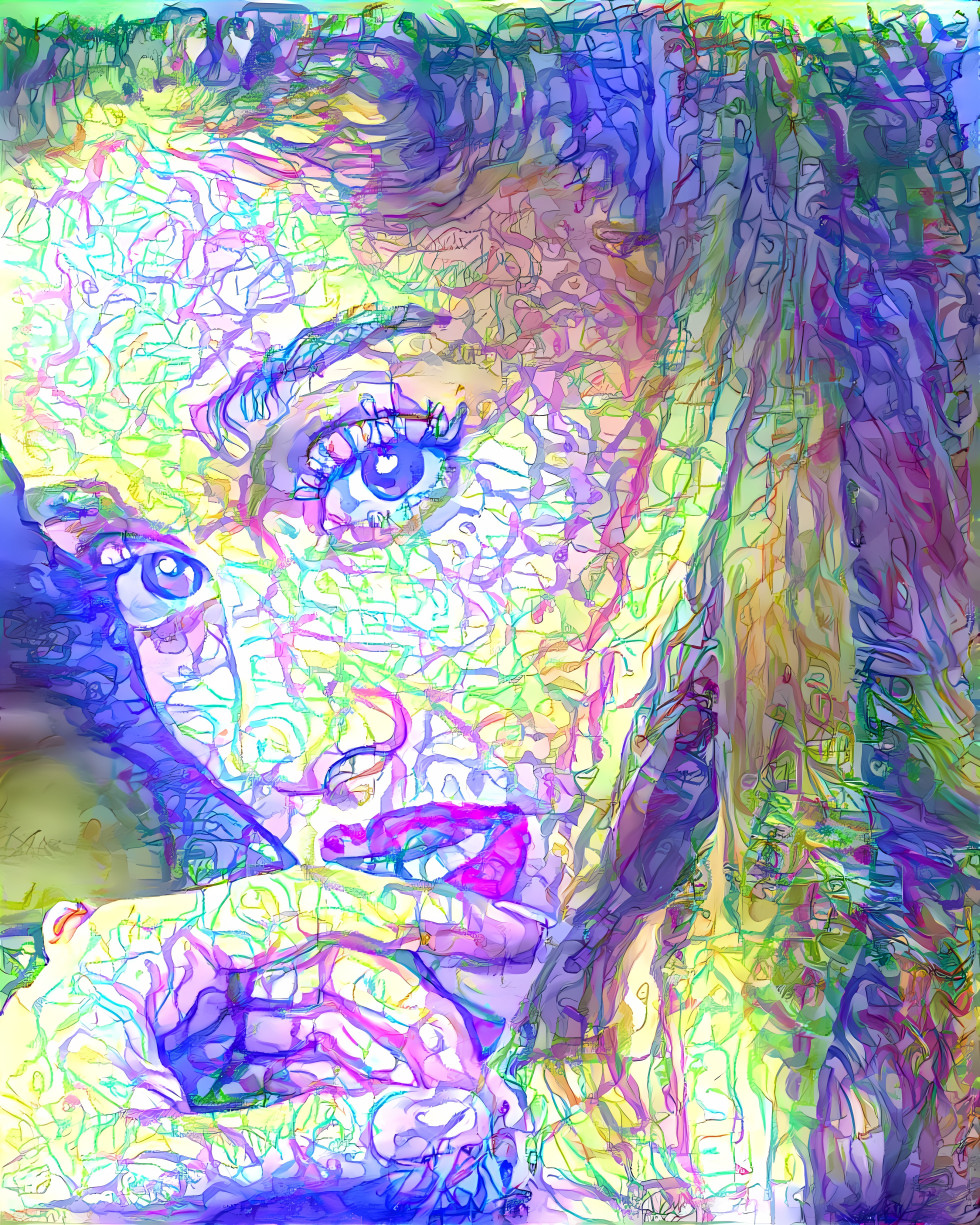 ariana grande - smudge pen painting