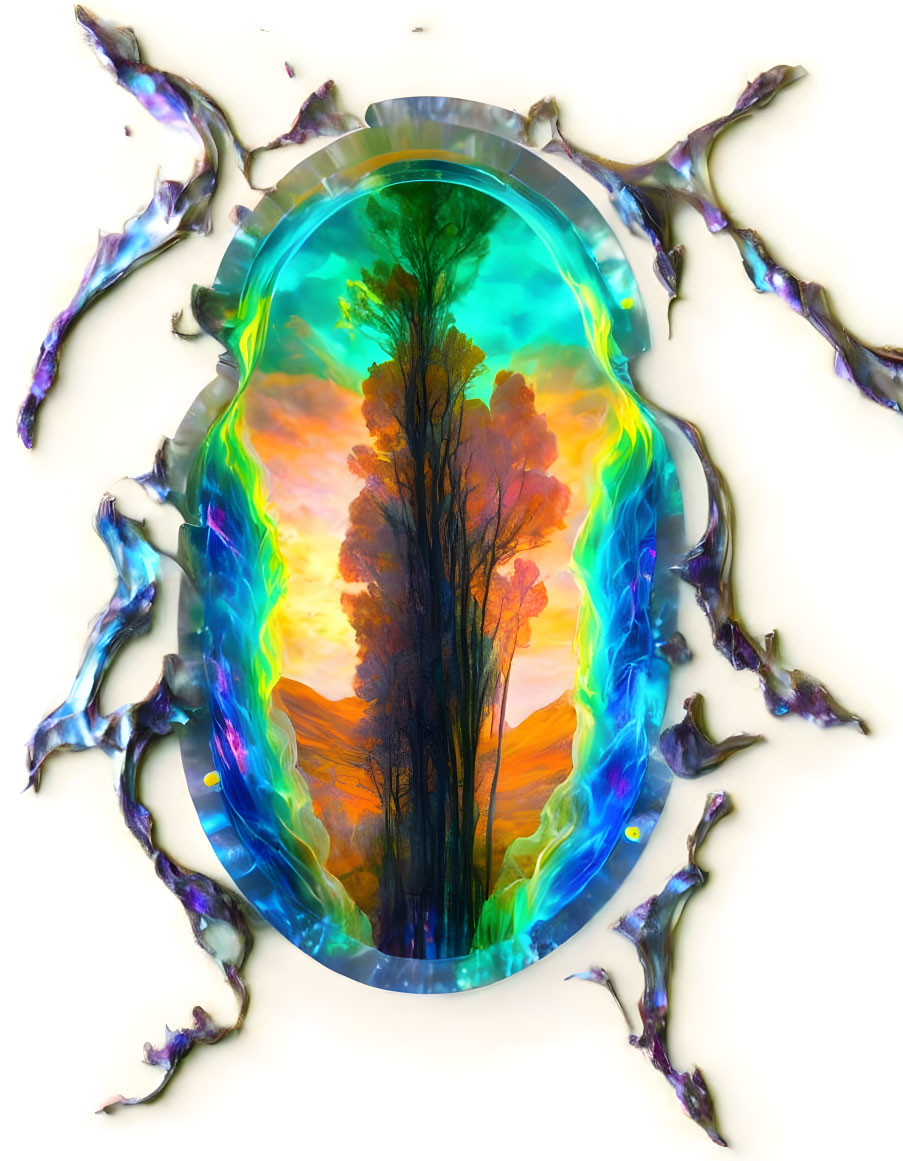 illuminated etheral fantasy plasma beetle