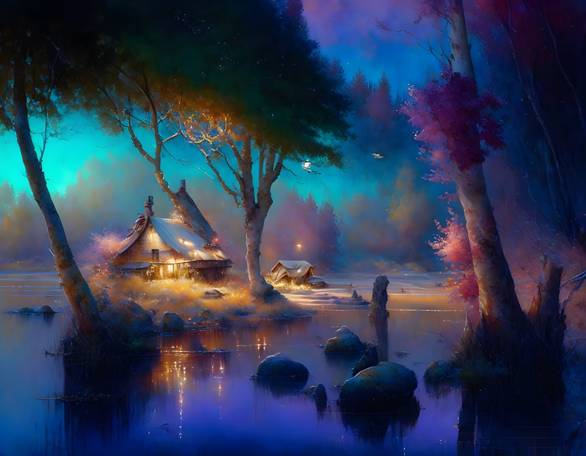 delicate pastel water color landscape painting