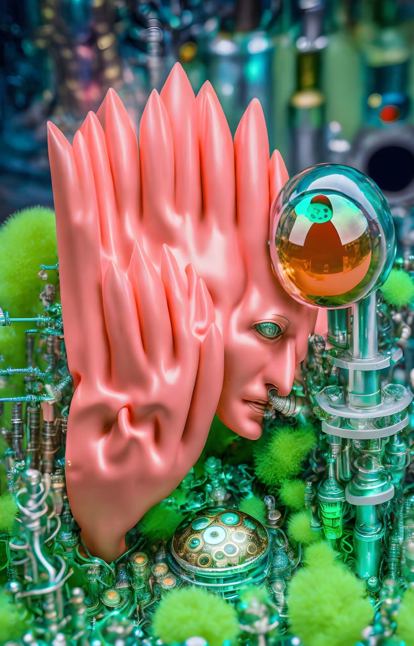 surreal alien dishgloves