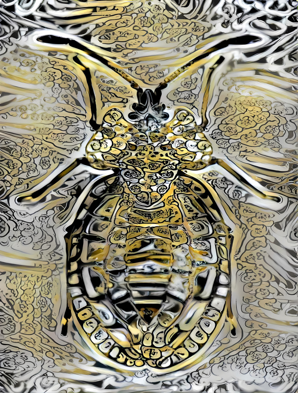 beetle retextured with golden metal