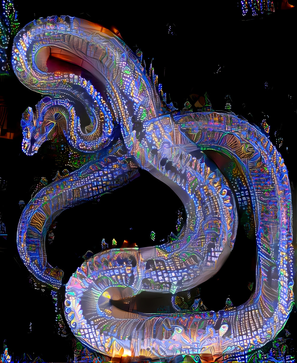 snake xray retextured with neon lights