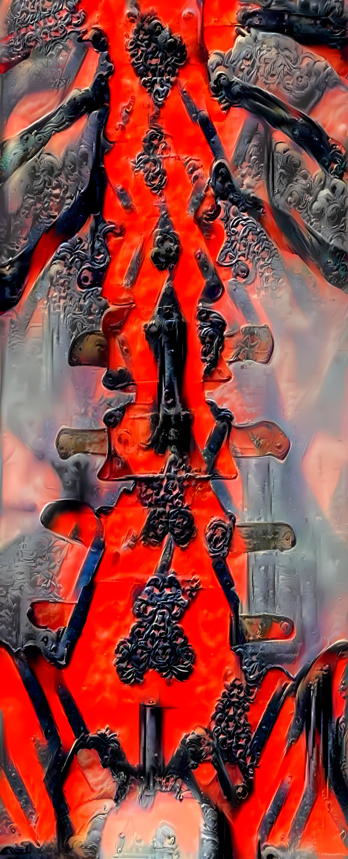 spine x-ray retextured with red door