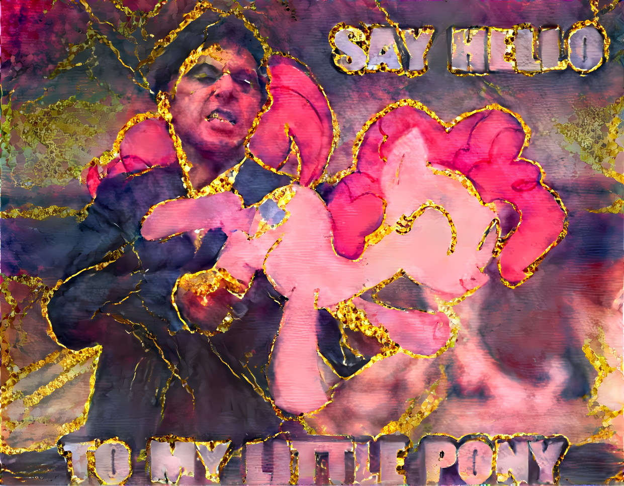 say hellow to my little pony, retextured meme, 2
