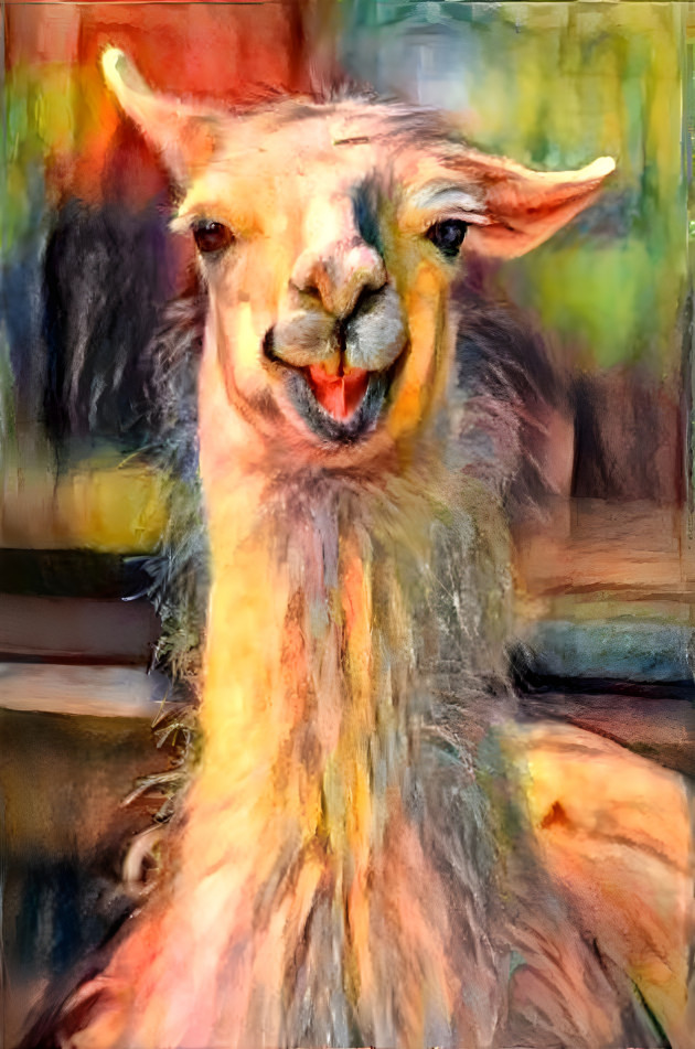 llama retextured with sam harris