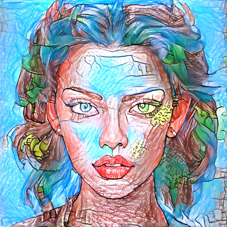 ai, model, color crayons, brown, blue, green