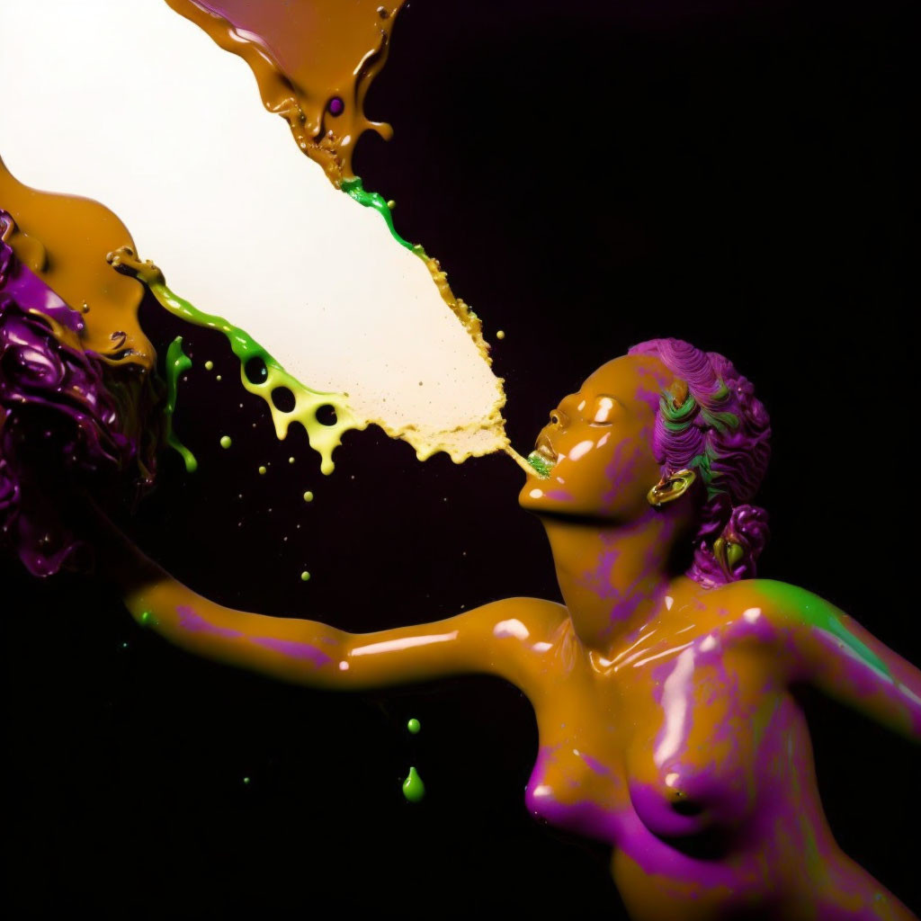 drops of venus paint sculpture flame blower