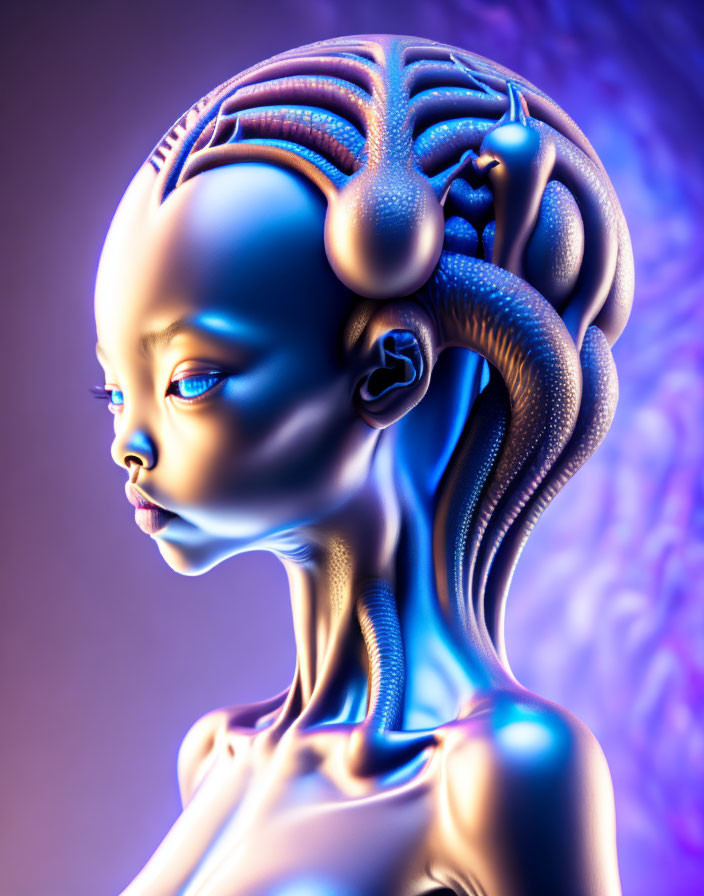 haunting futuristic sculpted xenomorph singularity