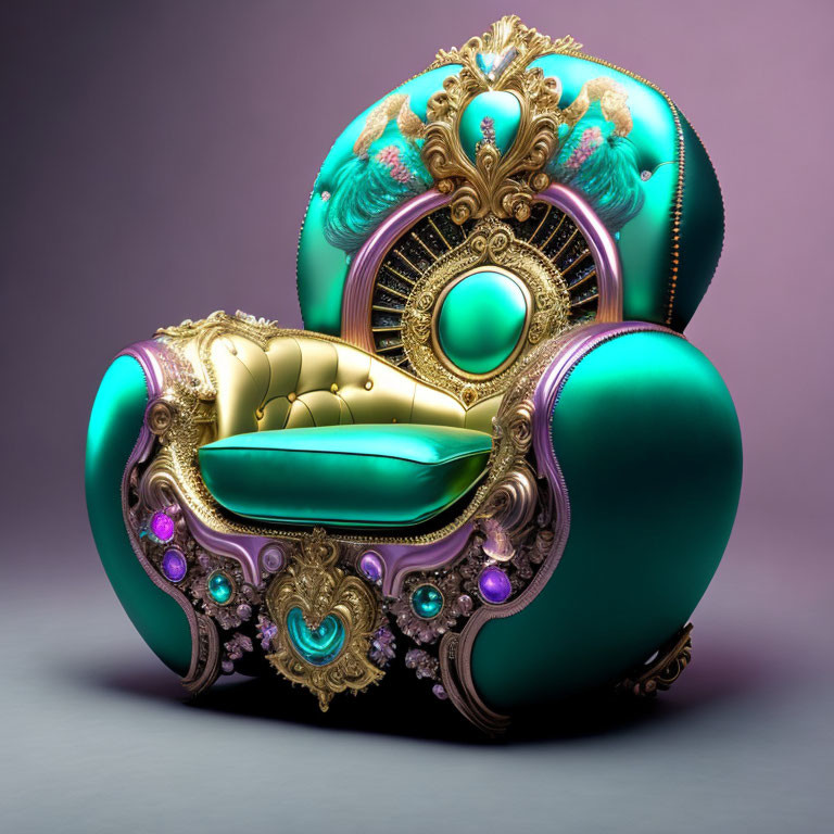 a mermaid sci-fi Baroque armchair