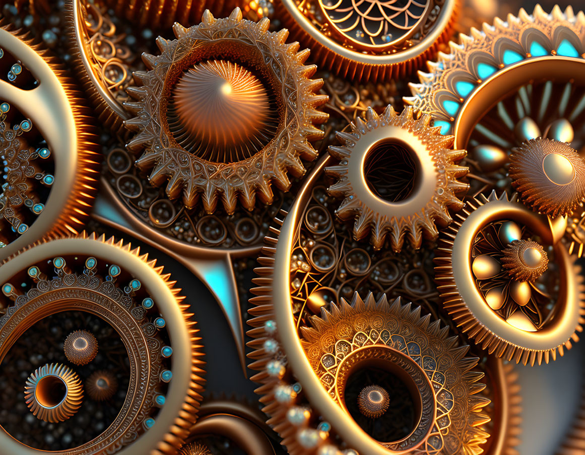 fractal copper gears with several layers