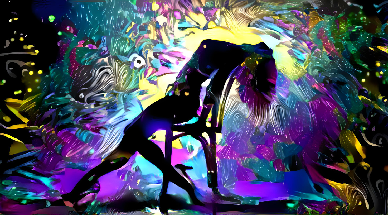jennifer beals, flashdance, water, chair, silhouet