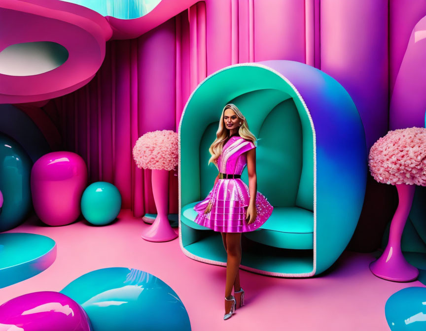 Margot Robbie Inside The Barbie Dreamhouse, AD
