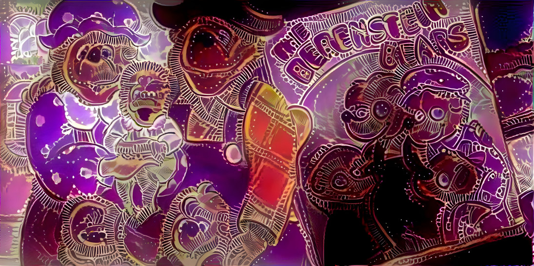 bernstein bears retextured with purple mandela
