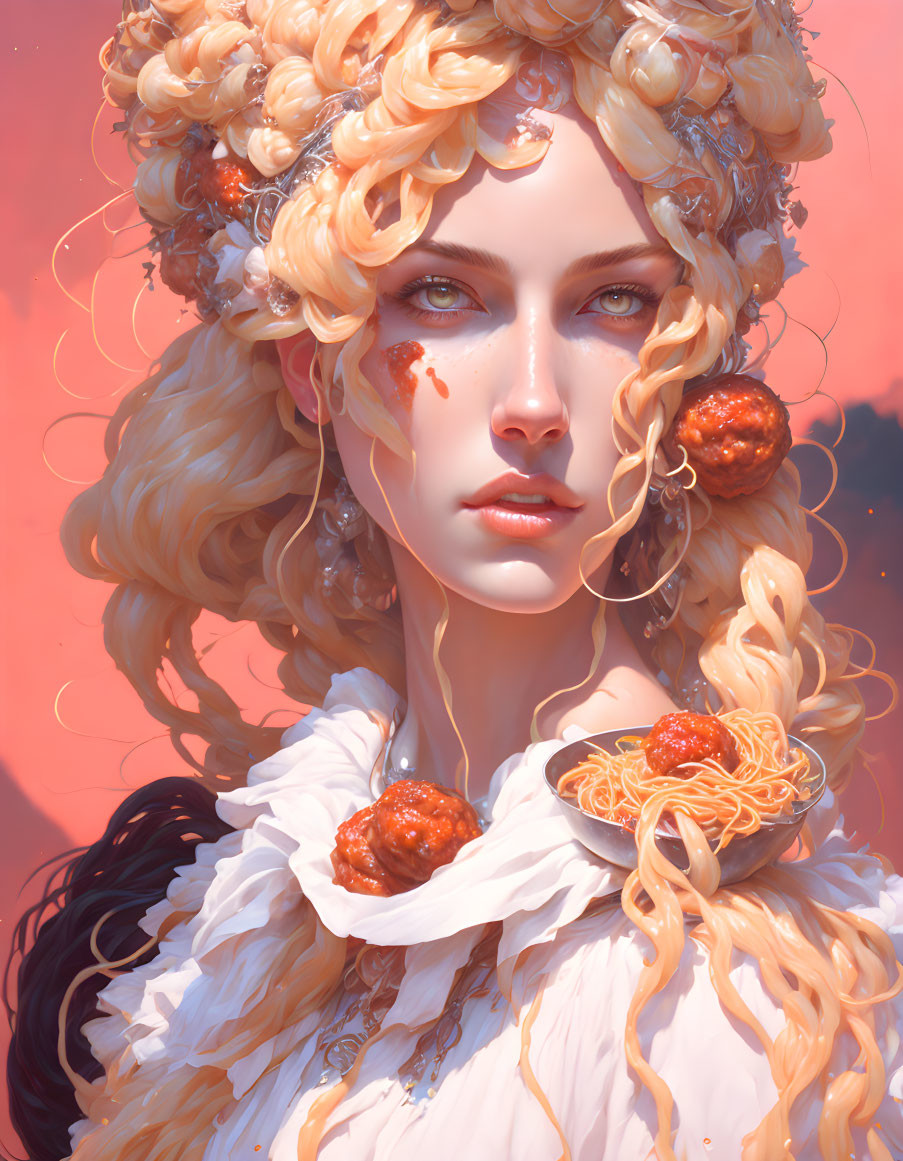 foodpunk, spaghetti goddess, tomatoes & meatballs