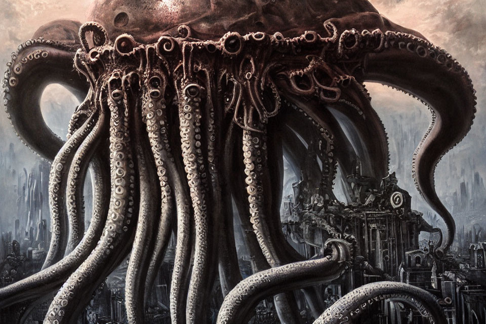 ai, evil octopus destroying civilization, hr giger