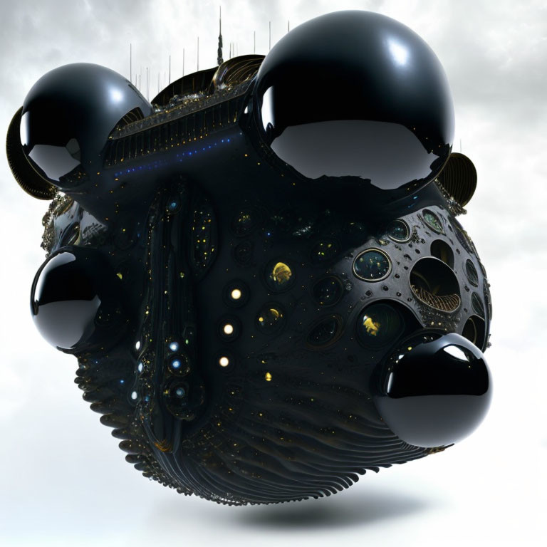 ai, colossal spaceship designed by Gaudi 2