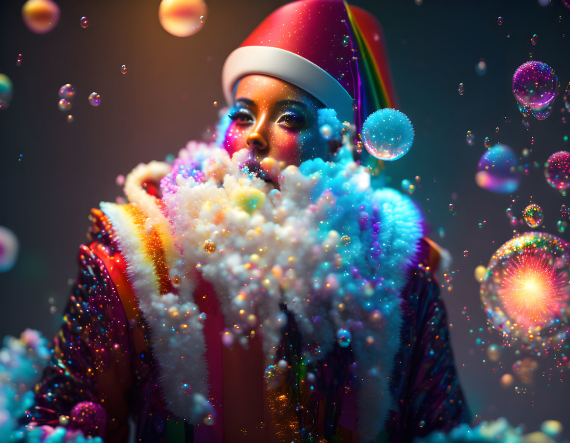 3D Christmas Clowncore Arthoe Bubbles & Splats