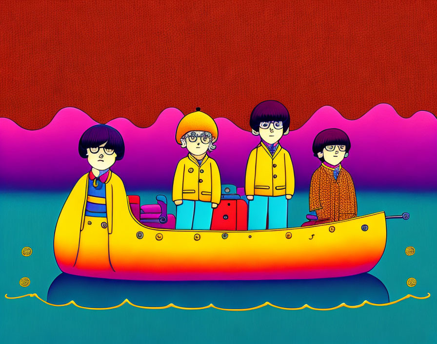 yellow submarine cartoon art
