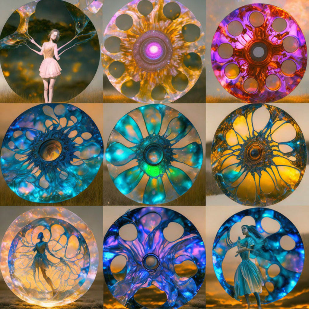 the brady bunch of ethereal glowing plasma discs