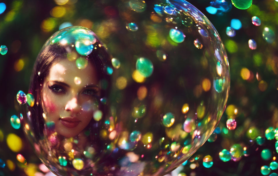 rainbow bubbles glass balloon princess