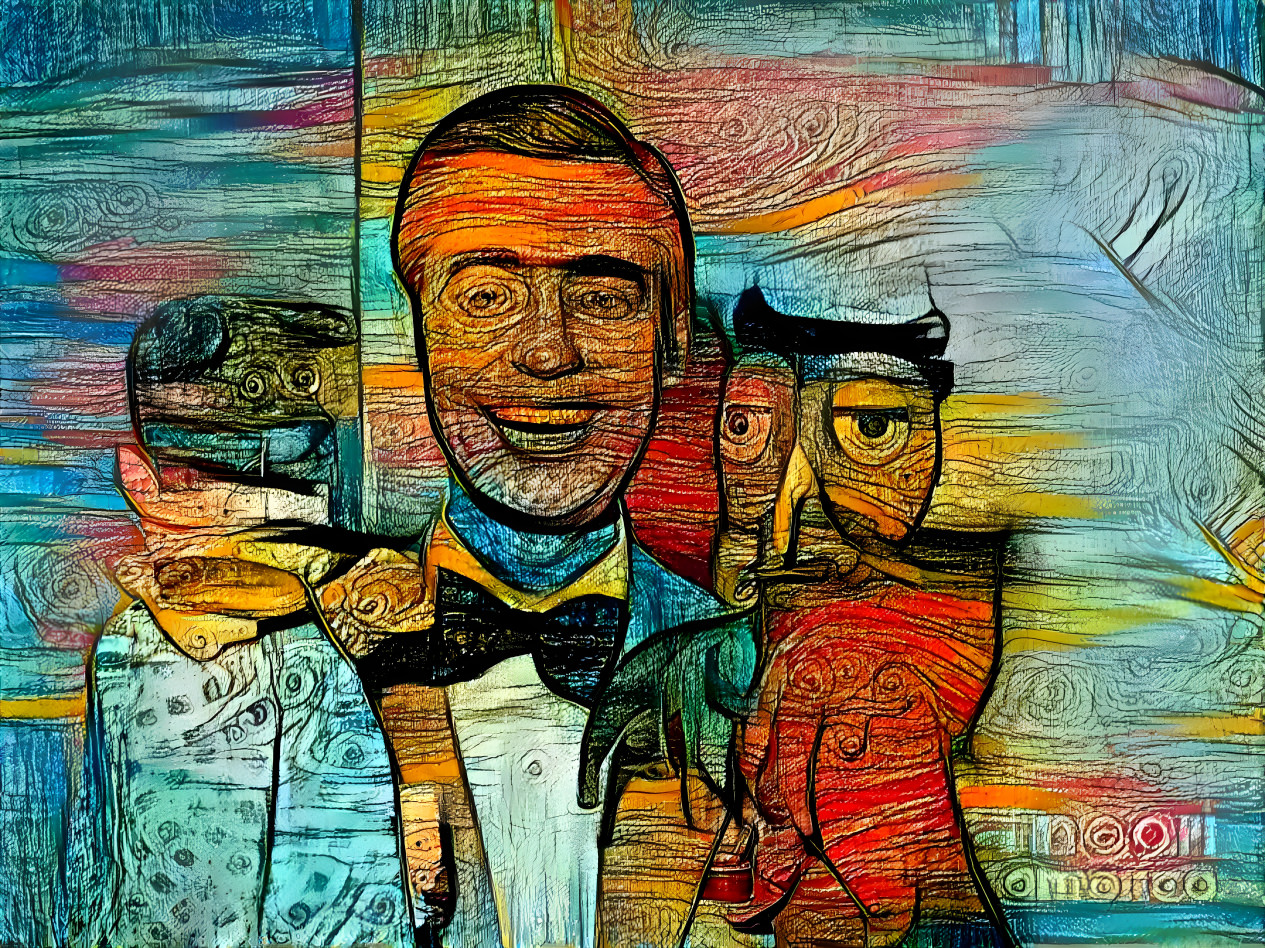 fred rogers with puppets