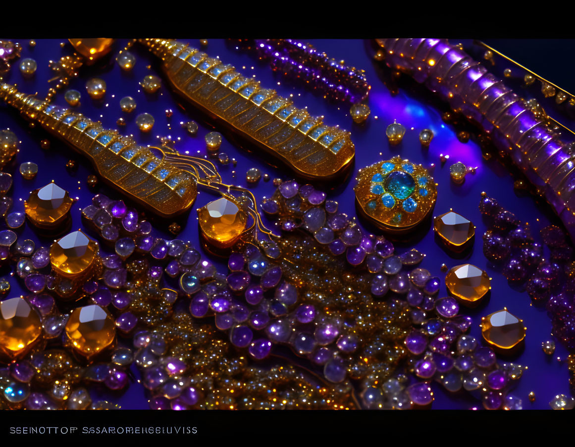 ai, electronic circuit board gold salt gems