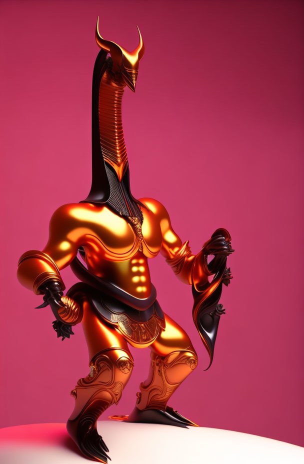 Controlled Chaos ~ gold statue from plastic toy