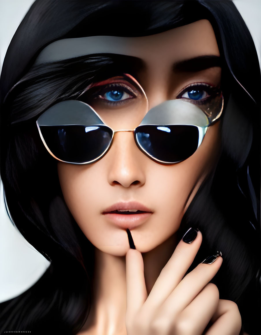 shifty eyes / sunglasses lady portrait