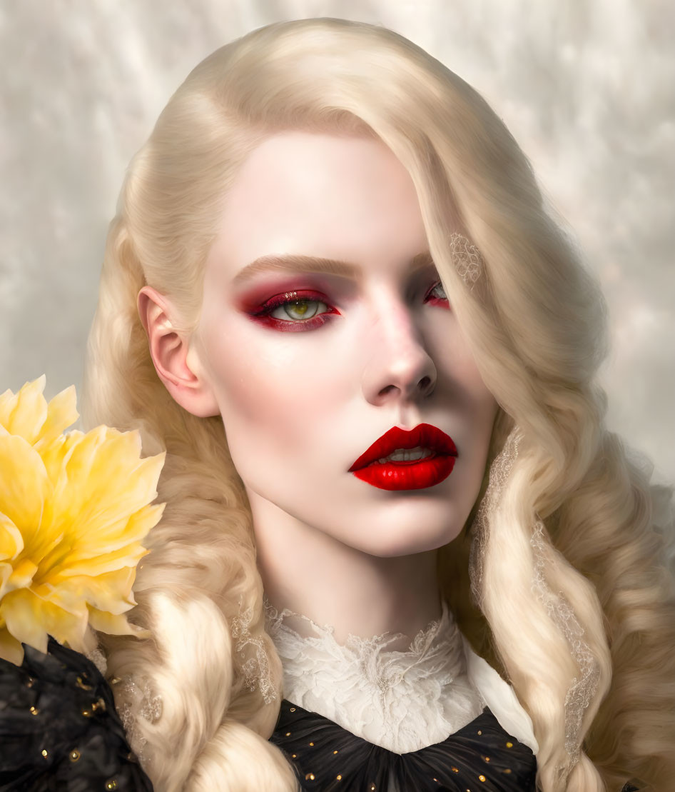 beautiful albino vampire woman